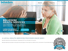 Tablet Screenshot of belvederehealthservices.com